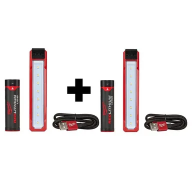 Milwaukee 2112-21-2112-21, bundle: 445 Lumens LED REDLITHIUM USB Rover Pocket Flood Light (2-Pack)