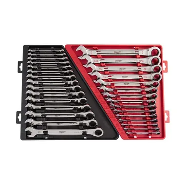 Milwaukee 48-22-9416-48-22-9516, bundle: SAE/Metric Combination Ratcheting Wrench Mechanics Tool Set (30-Piece)