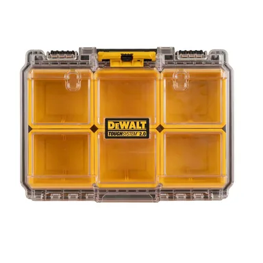 DeWalt DWST08020, accessory: TOUGHSYSTEM 2.0 6-Compartment Small Parts Organizer (photograph from the Home Depot listing)