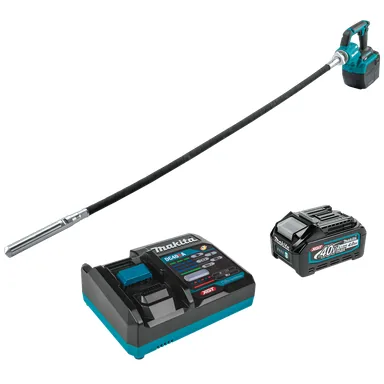 Makita GRV01M1, kit: Makita GRV01M1 40V max XGT Brushless Cordless 5-1/2' Concrete Vibrator Kit (4.0 Ah)