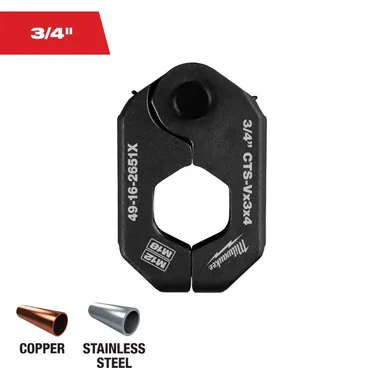 Milwaukee 49-16-2651X, accessory: 3/4 in. CTS-V Pivoting Press Ring for M18 & M12 FORCE LOGIC Press Tools (photograph from the Home Depot listing)