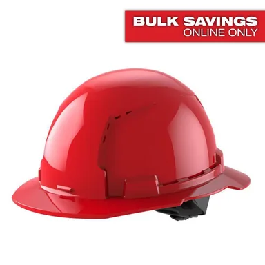Milwaukee 48-73-1209, accessory: BOLT Red Type 1 Class C Full Brim Vented Hard Hat with 4 Point Ratcheting Suspension