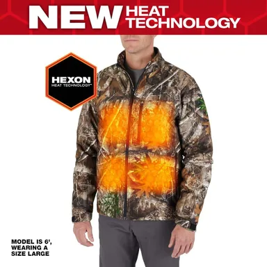 Milwaukee M101C-212X, kit: Men's 2X-Large M12 12V Lithium-Ion Cordless QUIETSHELL Camo Heated Jacket with (1) 3.0 Ah Battery and Charger