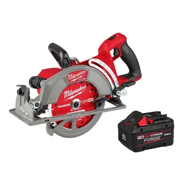 Milwaukee 2930-20-48-11-1881, bundle: M18 FUEL 18V Lithium-Ion Cordless 7-1/4 in. Rear Handle Circular Saw w/ 8.0Ah FORGE Battery