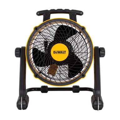 DeWalt DXF1616, unclassified: 16 in. Yellow 3 Speed Benchtop and Hanging Drum Fan