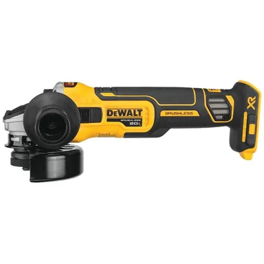DeWalt DCG405B, bare tool: 20V MAX XR Cordless Brushless 4.5 in. Slide Switch Small Angle Grinder with Kickback Brake (Tool Only)