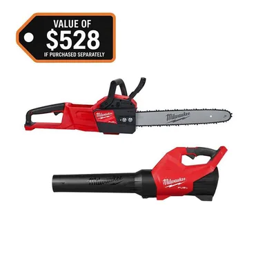 Milwaukee 2727-20-3017-20, bundle: M18 FUEL 18V 16 in. Brushless Cordless Battery Powered Chainsaw with M18 FUEL Blower (2-Tool)