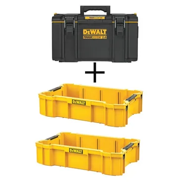 DeWalt DWST08300W81202, accessory: TOUGHSYSTEM 2.0 22 in. Large Tool Box and (2) TOUGHSYSTEM 2.0 Deep Tool Trays