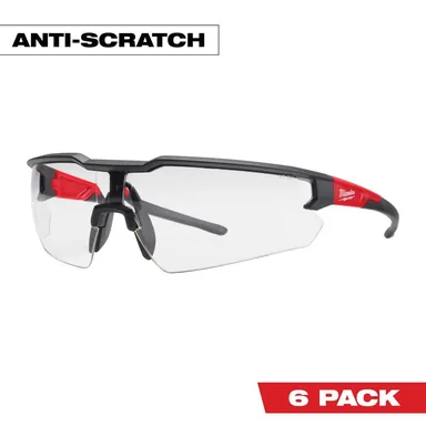 Milwaukee 48-73-2010X6, accessory: Safety Glasses with Clear Anti-Scratch Lenses (6-Pack)