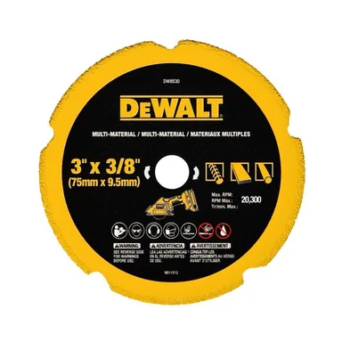 DeWalt DW8530, accessory: 3 in. x 3/8 in. Diamond Cut Off Blade