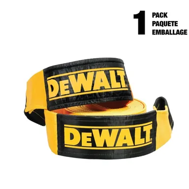 DeWalt DXBC75000, unpowered: 6 in. x 30 ft. x 75,000 lbs. Break Strength Recovery Strap Rope with Loop Ends