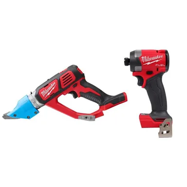 Milwaukee 2636-20-2953-20, bundle: M18 18-Volt 14-Gauge Lith-Ion Cordless Double Cut Metal Shear w/ 1/4 in. Impact Driver