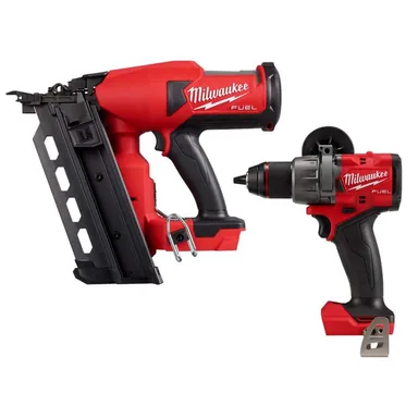 Milwaukee 2844-20-2904-20, bundle: M18 FUEL 18-Volt Lithium-Ion Brushless Cordless Duplex Nailer (Tool Only) with M18 FUEL Hammer Drill/Driver