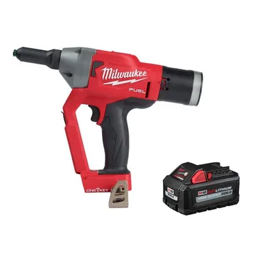 Milwaukee 2660-20-48-11-1865, bundle: M18 FUEL ONE-KEY 18-Volt Lith-Ion Cordless Rivet Tool w/ (1) HIGH OUTPUT 6.0 Ah Battery