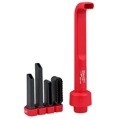 Milwaukee 49-90-2026, accessory: AIR-TIP 1-1/4 in. - 2-1/2 in. 4-IN-1 Right Angle Tool Wet/Dry Shop Vacuum Attachment - (5-Piece)