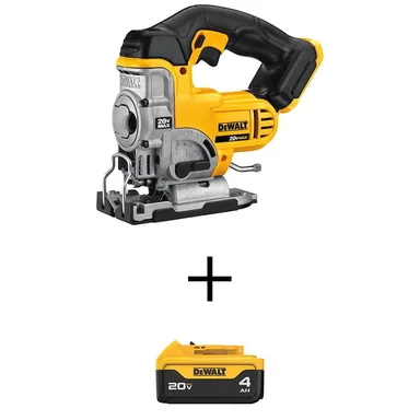 DeWalt DCS331BW204, bundle: 20V MAX Cordless Jig Saw and (1) 20V MAX Premium Lithium-Ion 4.0Ah Battery
