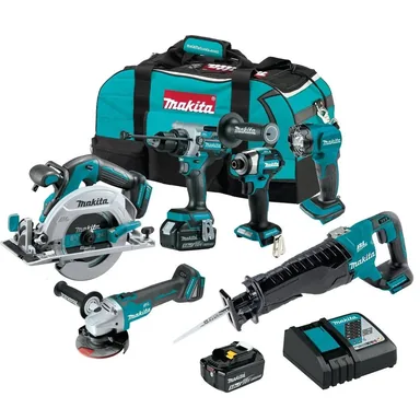 Makita XT617T, bundle: Makita 18V LXT Brushless 6-Tool Combo, 5.0Ah Kit (XT617T)