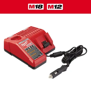 Milwaukee 48-59-1810, accessory: M12 and M18 12-Volt/18-Volt Lithium-Ion Multi-Voltage 12V DC Vehicle Battery Charger
