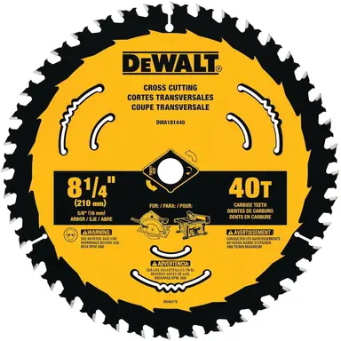 DeWalt DWA181440, accessory: 8-1/4 in. 40-Tooth Circular Saw Blade