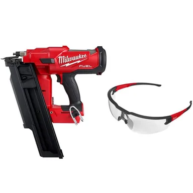 Milwaukee 2744-20-48-73-2010, bundle: M18 FUEL 3-1/2 in. 18-Volt 21-Degree Brushless Cordless Framing Nailer (Tool-Only) with Clear Anti Scratch Glasses