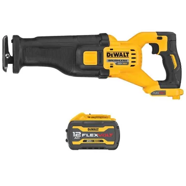 DeWalt DCS389BWDCB6112, bundle: FLEXVOLT 60-Volt MAX Lithium-Ion Cordless Brushless Reciprocating Saw with FLEXVOLT 12.0 Ah Battery Pack