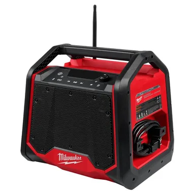 Milwaukee 2956-20, bare tool: M18 Lithium-Ion Cordless PACKOUT Jobsite Radio/Speaker with Built-In Charger