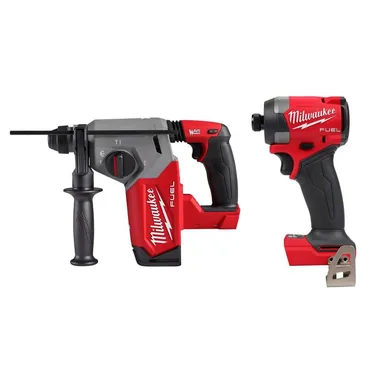 Milwaukee 2912-20-2953-20, bundle: M18 FUEL 18V Lithium-Ion Brushless Cordless 1 in. SDS-Plus Rotary Hammer w/ Impact Driver