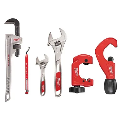 Milwaukee 48-22-7218-48-22-7400-48-22-4252-48-22-4, unclassified: 18 in. Plumbers Hand Tool Set (6-Piece)