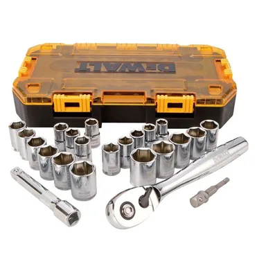 DeWalt DWMT73813, accessory: 1/2 in. Drive Combination Socket Set with Case (23-Piece)