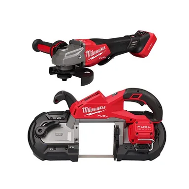 Milwaukee 3672-20-2929-20, bundle: M18 FUEL ONE-KEY 18V Lithium-Ion Brushless Cordless 4-1/2 in./6 in. Variable Speed Braking Grinder w/ Bandsaw