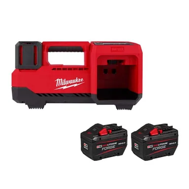 Milwaukee 2848-20-48-11-1813-48-11-1813, bundle: M18 18-Volt Lithium-Ion Cordless Electric Portable Inflator with (2) 12.0 Ah FORGE Batteries