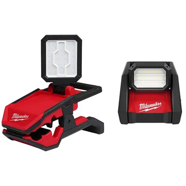 Milwaukee 2358-20-2366-20, bundle: M18 18-Volt 2000 Lumens Lithium-Ion Cordless Rover LED Clamping Flood Light w/ 4000 Lumens Flood Light