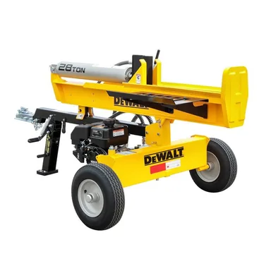 DeWalt DXGLXT2801, standalone tool: 28 Ton 196cc 6.5HP Kohler Engine Horizontal/Vertical Full Beam Hydraulic Log Splitter, Auto Return/Integrated Log Cradle
