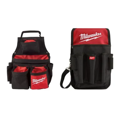 Milwaukee 48-22-8121-48-22-8119, bundle: 13 in. Carpenters Pouch with 9-Pocket Utility Pouch (2-Piece)