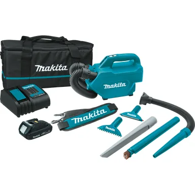 Makita XLC07SY1, kit: Makita XLC07SY1 18V LXT Lithium-Ion Compact Handheld Canister Vacuum Kit (1.5Ah)