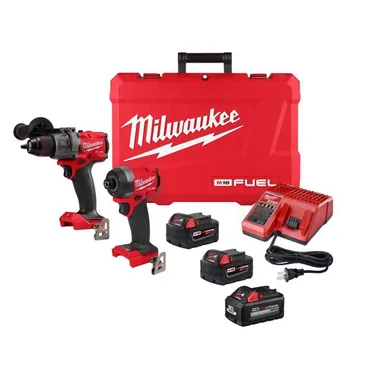 Milwaukee 3697-22-48-11-1865, bundle: M18 FUEL 18V Lith-Ion Brushless Cordless Hammer Drill and Impact Driver Combo Kit (2-Tool) with 3 Batteries
