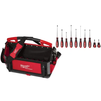 Milwaukee 48-22-8320-48-22-2710, bundle: 20 in. PACKOUT Tote with Screwdriver Set (11-Piece)