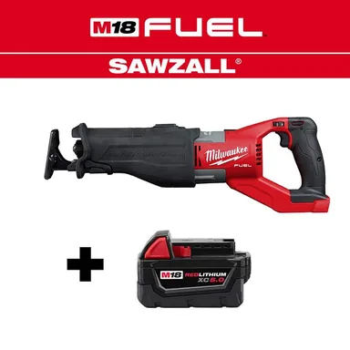 Milwaukee 2722-20-48-11-1850, bundle: M18 FUEL 18V Lithium-Ion Brushless Cordless SUPER SAWZALL Orbital Reciprocating Saw with M18 5.0 Ah Battery (photograph from the Home Depot listing)