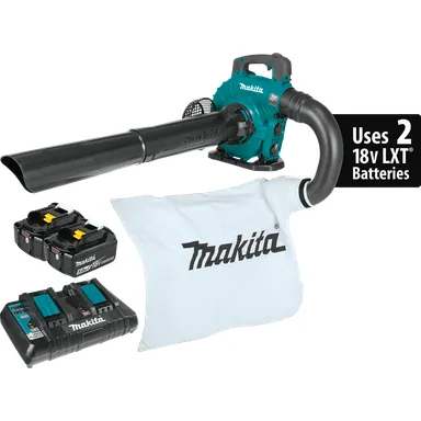 Makita XBU04PTV, kit: Makita XBU04PTV 36V (18V X2) LXT Brushless Blower Kit with Vacuum Attachment Kit (5.0Ah)