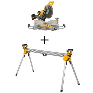 DeWalt DWS780WDWX723, bundle: 15 Amp Corded 12 in. Double Bevel Sliding Compound Miter Saw with XPS technology and Heavy-Duty Miter Saw Stand