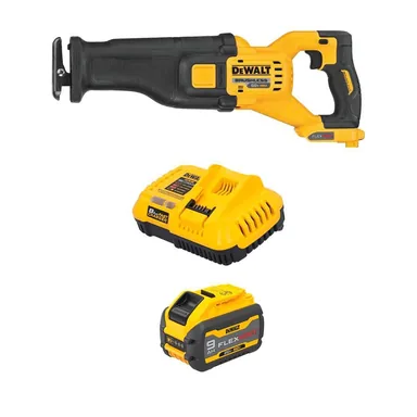DeWalt DCS389BWDCB609C, bundle: FLEX VOLT 60-Volt MAX Lithium-Ion Cordless Brushless Reciprocating Saw with 9.0 Ah Battery Pack and Charger
