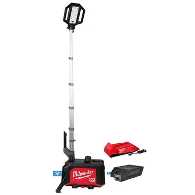Milwaukee MXF040-1XC, kit: MX FUEL ROCKET Dual Power Compact Tower Light Kit with (1) XC406 Battery Pack and (1) MX Charger