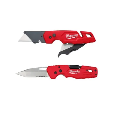 Milwaukee 48-22-1502-48-22-1540, bundle: FASTBACK 1 in. Folding Knife with Blade Storage and FASTBACK 5-In- 1 Folding Knife (2-Pack)