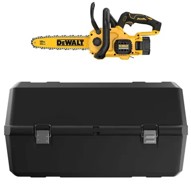 DeWalt DCCS621P1W6KBOX, bundle: 20-Volt MAX 12 in. Brushless Cordless Battery Powered Chainsaw Kit with 5.0 Ah Battery, Charger and Chainsaw Carry Case