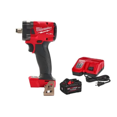 Milwaukee 2855-20-48-59-1881, bundle: M18 FUEL GEN-3 18V Lith-Ion Brushless Cordless 1/2 in. Compact Impact Wrench w/ FORGE 8. 0Ah Battery & Charger