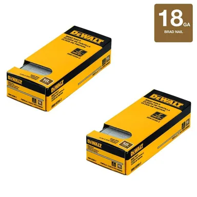 DeWalt DBN18200-2X2, accessory: 2 in. x 18-Gauge Metal Brad Nails 2 Boxes (2500 per Box)