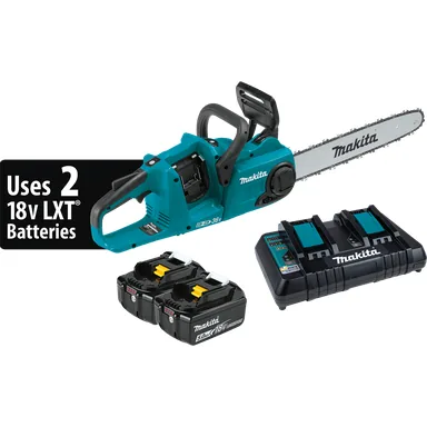 Makita XCU04PT, kit: Makita XCU04PT 36V (18V X2) LXT Brushless 16" Chain Saw Kit (5.0Ah)