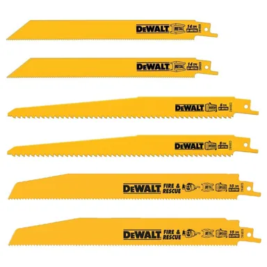 DeWalt DW4896, accessory: Bi-Metal Reciprocating Saw Blade Set with Telescoping Case (6-Piece)