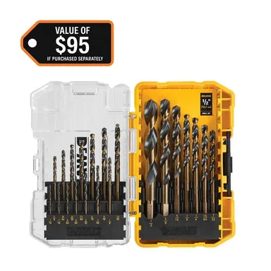 DeWalt DWA1181, accessory: Black and Gold Twist Drill Bit Set (21-Piece)