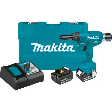 Makita XVR02T, kit: Makita XVR02T 18V LXT Lithium-Ion Brushless Cordless Rivet Tool Kit (5.0Ah)